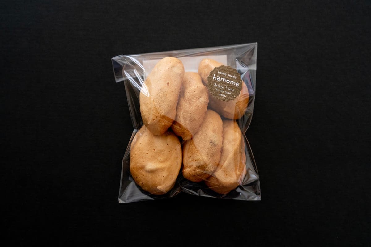 かもめで製造している袋詰めの焼き菓子
