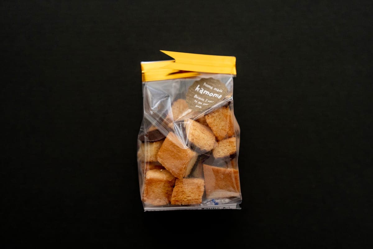 かもめで製造している一口サイズのラスク